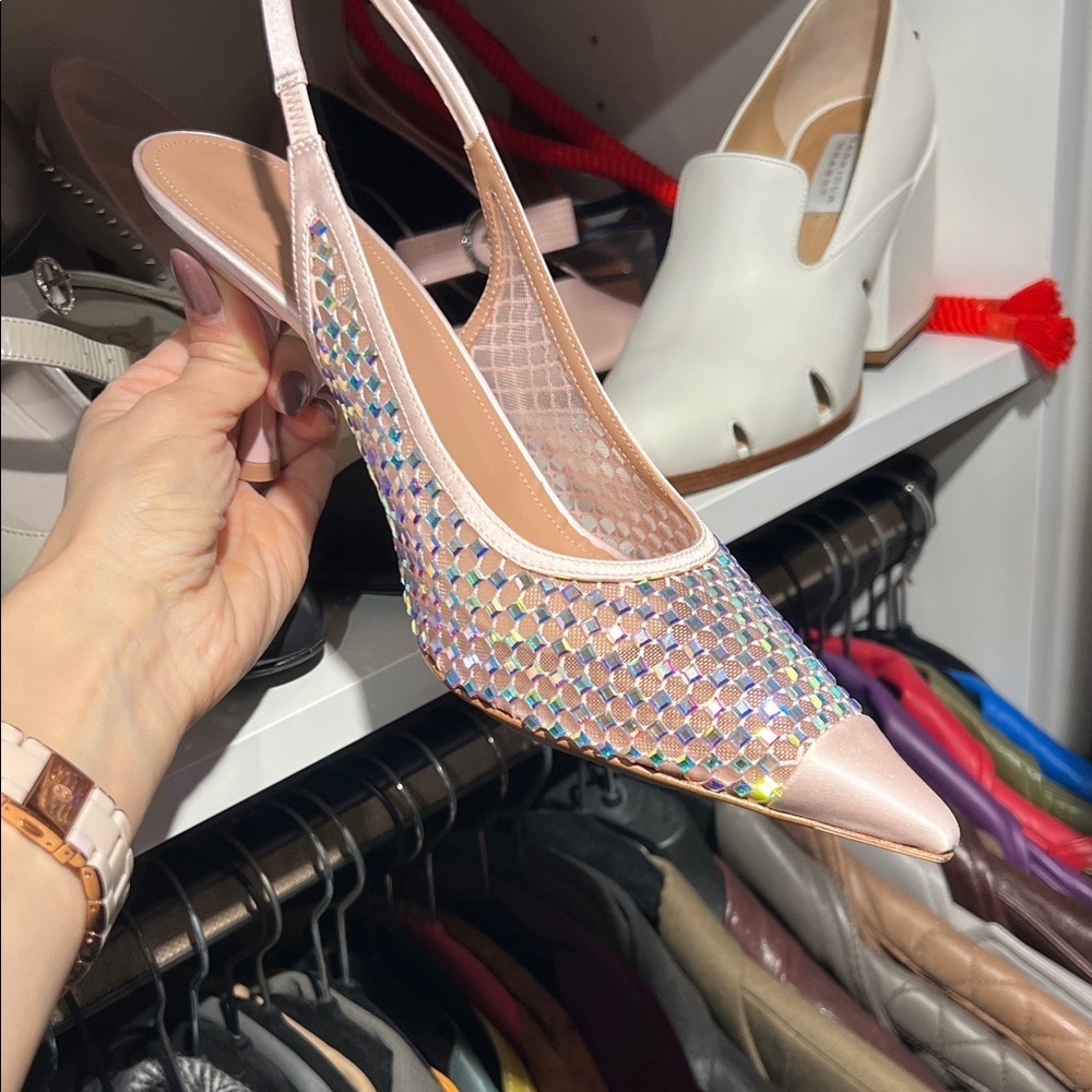 Malone Souliers Vesper crystal mesh heels brand new size 41 slingback